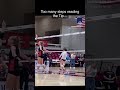 Volleyball player taking too many steps for tip #volleyball #volleyballfun #volleyballteam