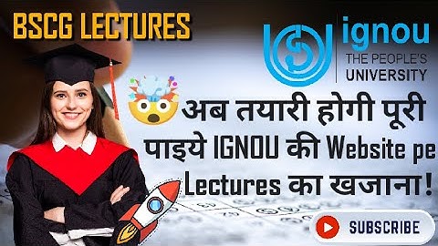 How can we find lectures on IGNOU website?| IGNOU Information | BSCG  #ignou #junetee2023