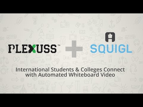 Announcement of partnership between Plexuss and Truscribe to help colleges and students communicate through automated whiteboard video.