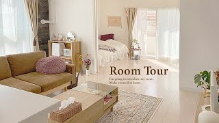 【ルームツアー】1人暮らし女子の落ち着いたナチュラルなお部屋｜3COINS・ナチュラルキッチン・LOWYA｜1LDK｜コンクリート打ちっぱなし  Japanese  room tour