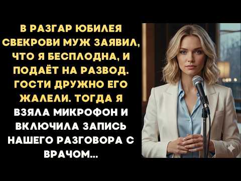 На Юбилее Свекрови Муж Назвал Меня Бесплодной — Но Запись От Врача Шокировала Всех
