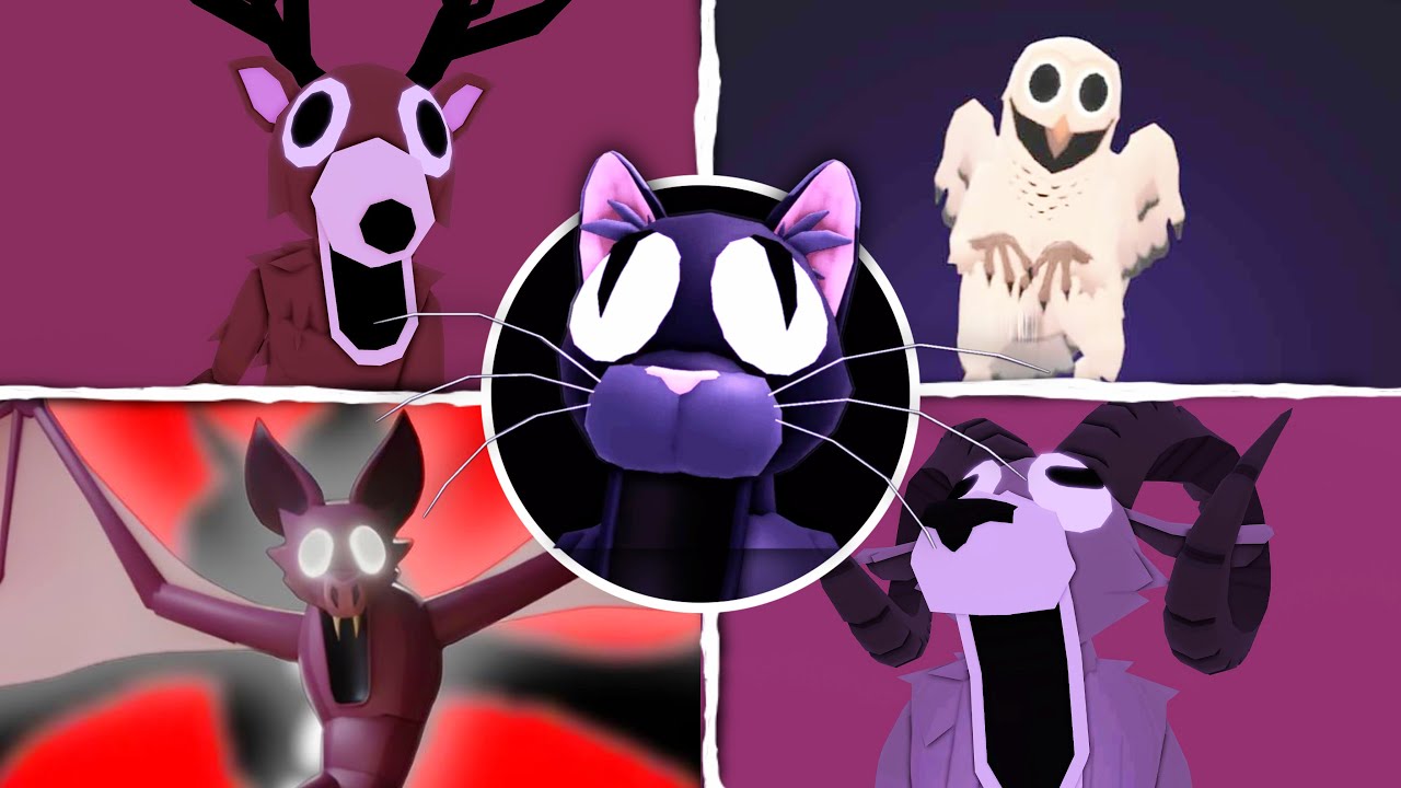 99 Nights in the Forest - CAT vs RAM vs OWL vs DEER vs BAT | JUMPSCARES & Story