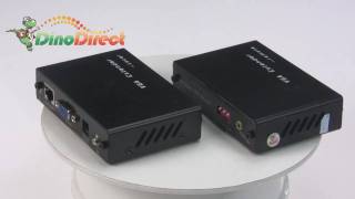 QVS Audio/Video Adapter – 1 x DisplayPort Male Digital Video – 1 x HDMI Female Digital Audio/Video Monitor VGA 300ft (100m) Video Extender (Receiver & Transmitter) Kit VGA-100HK from Dinodirect.com