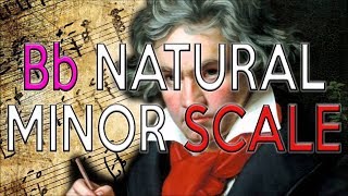 Bb NATURAL MINOR SCALE in 30 SECONDES - ANIMATED MUSIC THEORY TUTORIAL