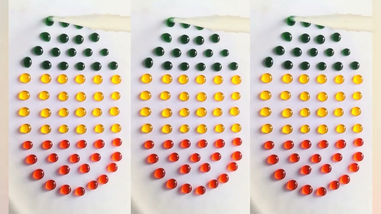 🔴🟡🟢Water Colour Drops 💦 Satisfying Video 
