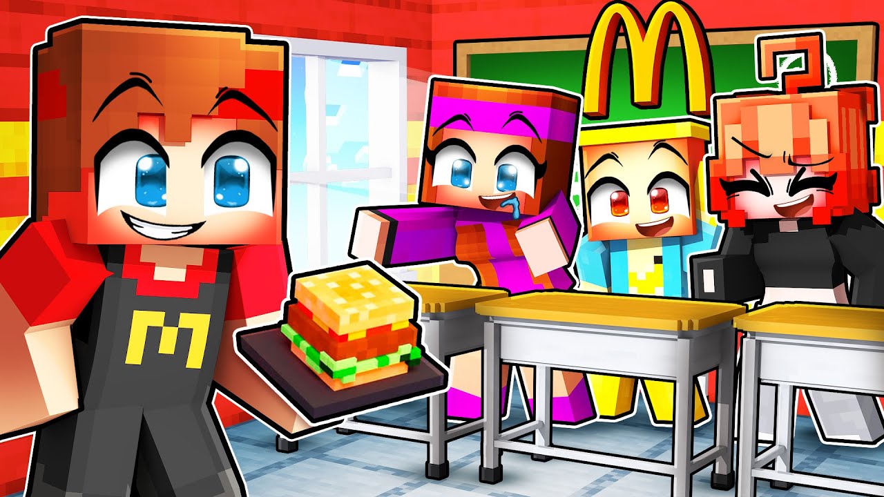 Я превратил ШКОЛУ в Макдоналдс в Minecraft!