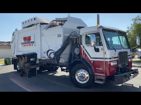 UWS Python Garbage Truck on Route in Compton, CA