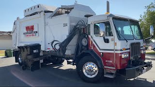 UWS Python Garbage Truck on Route in Compton, CA