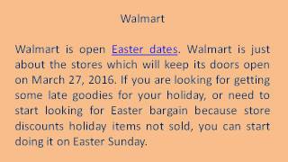 Easter Dates 2016