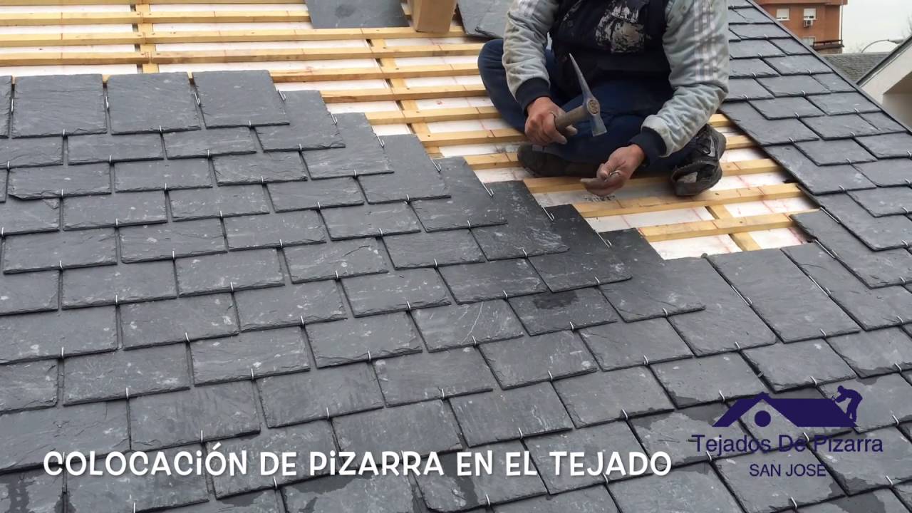 Colocación de pizarra en el tejado - YouTube