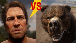 Red Dead Redemption 2 - Arthur Morgan vs Wild Animals
