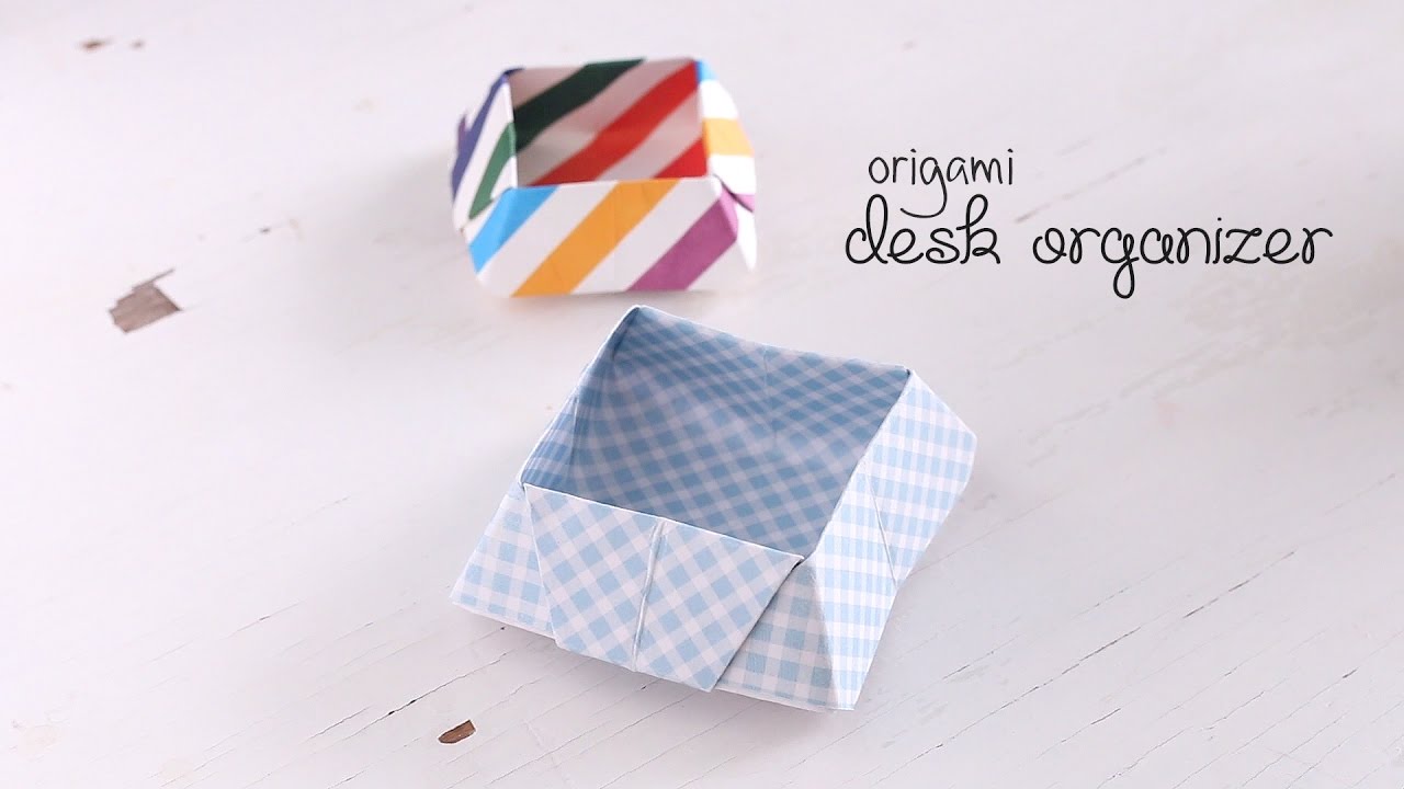 Diy Origami Desk Organizer Youtube