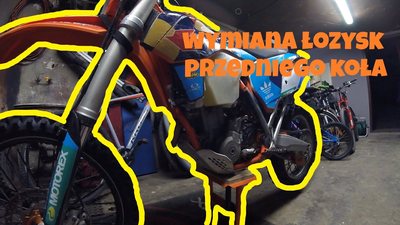 Wymiana łożysk przedniego koła w KTM EXC F 2015r