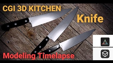 Modeling knife in 3D mod texturing and render in Prisma 3D