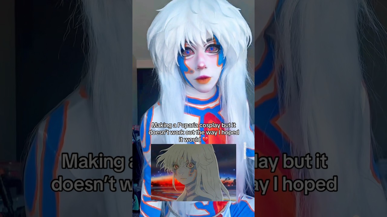 Cosplay gone wrong 😭 #anime #puparia #cartoon #cosplay #makeup #costume #painting #sewing