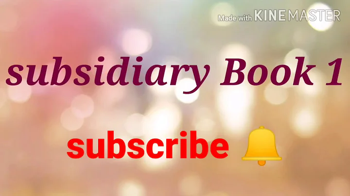 Subsidiary book 1 (11th accounts)