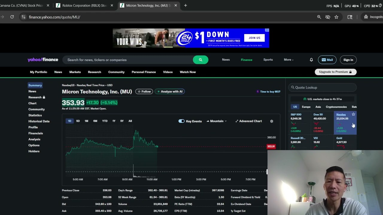 Ep 240 Selling Call Options. Thoughts of CVNA RBLX Jan 16 2026