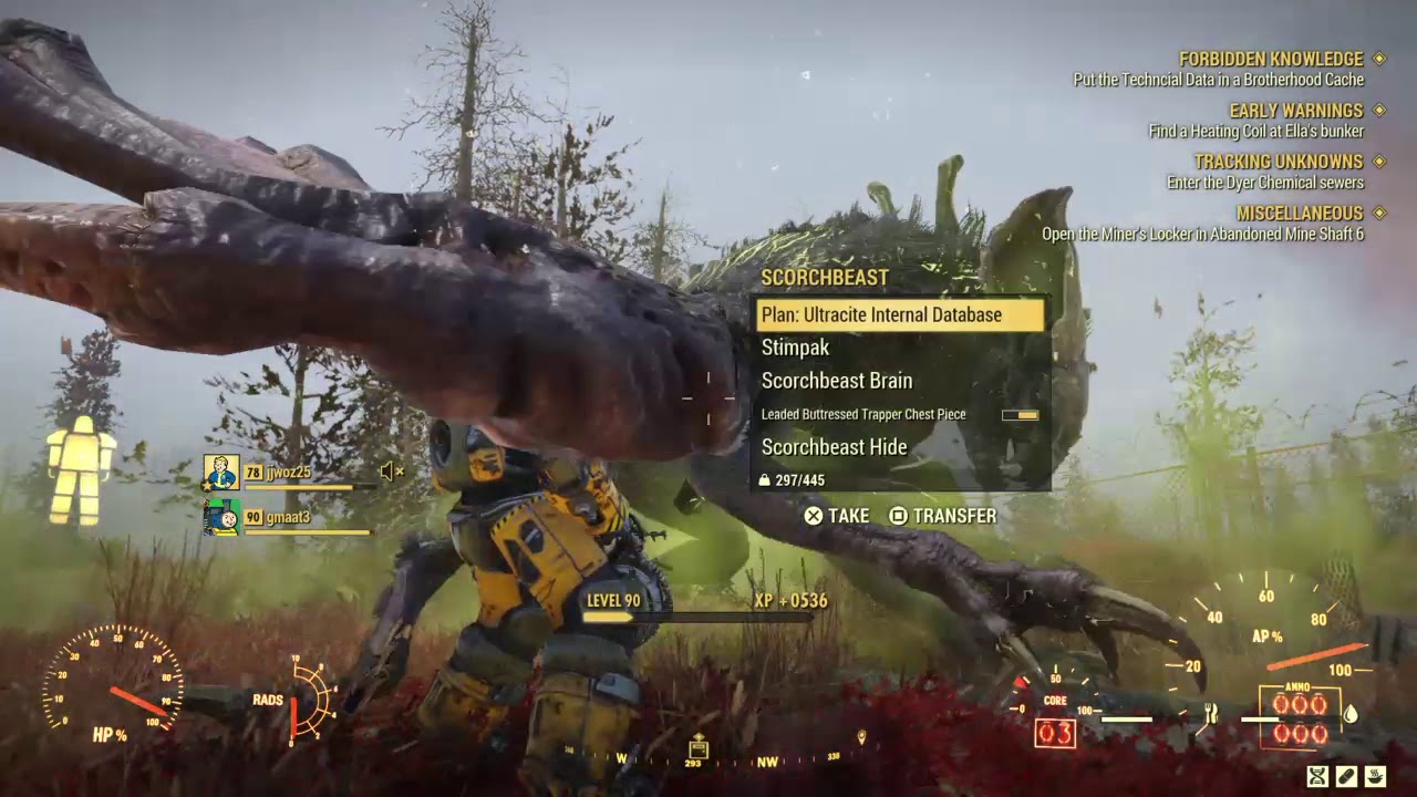 Fallout 76 Minigun Shredder vs Scorchbeast YouTube