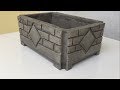 Casting Cement Plant Pots From Styrofoam  Simple Ideas Easy To Do At Home