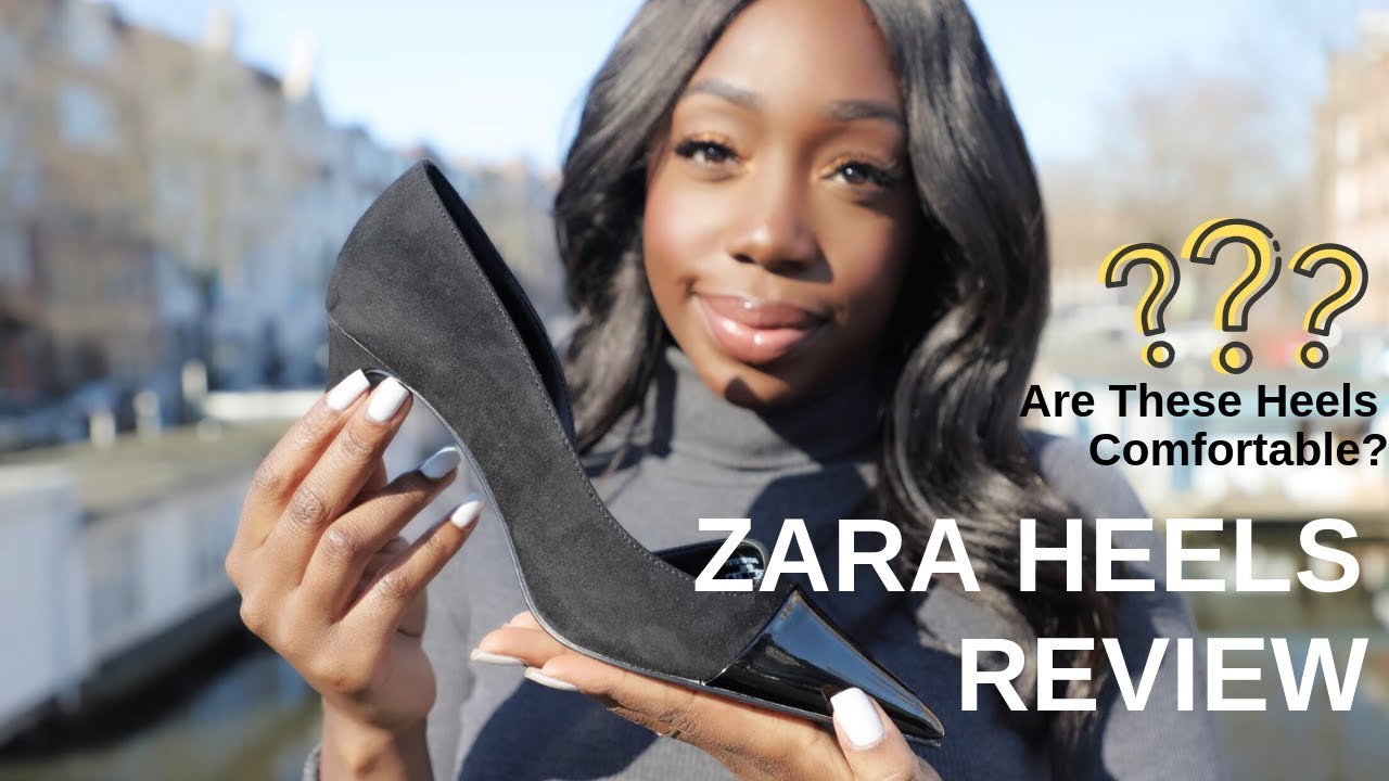 Zara Suede Nude Block Heels, Women's Fashion, Footwear, Heels on Carousell