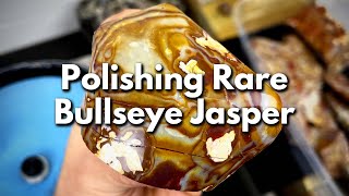 Polishing RARE Bullseye Jasper w/ Flat Lap Lapidary Equipment