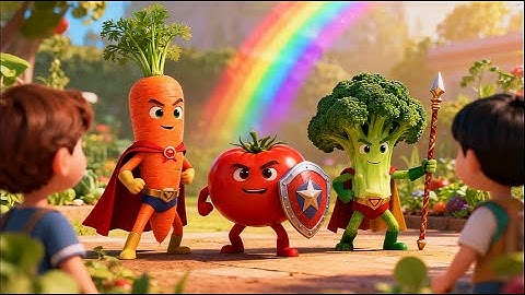 🎵 SIÊU NHÂN RAU CỦ – Cà Rốt Mắt Sáng, Cà Chua Đỏ Khỏe, Bông Cải Xanh Mạnh Mẽ | Nhạc Thiếu Nhi 🌈🥕🍅🥦