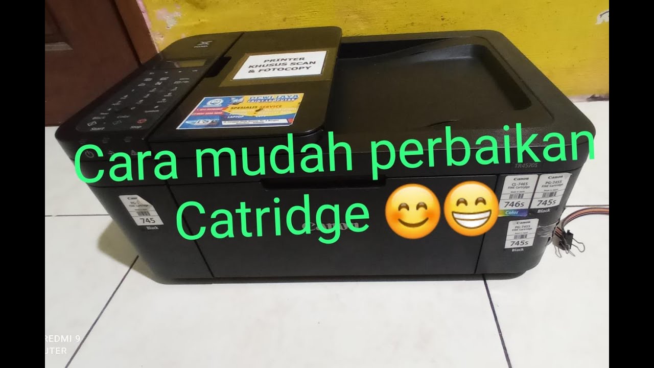 Cara mudah perbaiki catridge Canon TR4570S tidak detek. Ternyata mudah