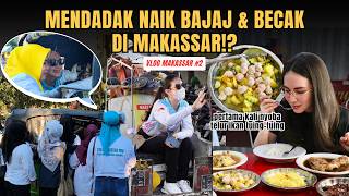 VLOG MAKASSAR (2) - SARAPAN NASI KUNING PORSI JUMBO   MENDADAK NAIK BAJAJ BECAK?! | Arumi Bachsin