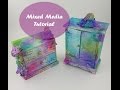 Altered Mixed Media Jewelry boxes tutorial - Get Crafty with Mr. Kitty