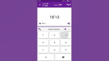 Math Tricks - Training mode - square numbers between 10 and 19 - level 099 (Number Keyboard)