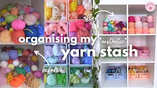 aesthetic yarn organisation + yarn stash tour ✨