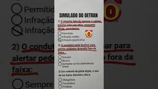 Simulado do DETRAN 2026 #cnh #habilitacao