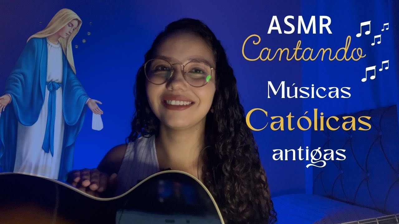 ASMR - Cantando músicas católicas antigas + sons de chuva