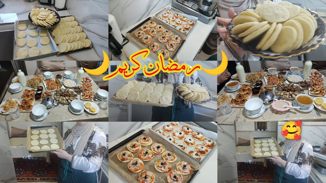 مائدة الإفطار كاملة مكمولة 👌 ليوم شاركت معكم ميني بيتزا بعجين قطني 