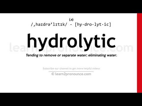 Video: Šta hidrolitički znači?