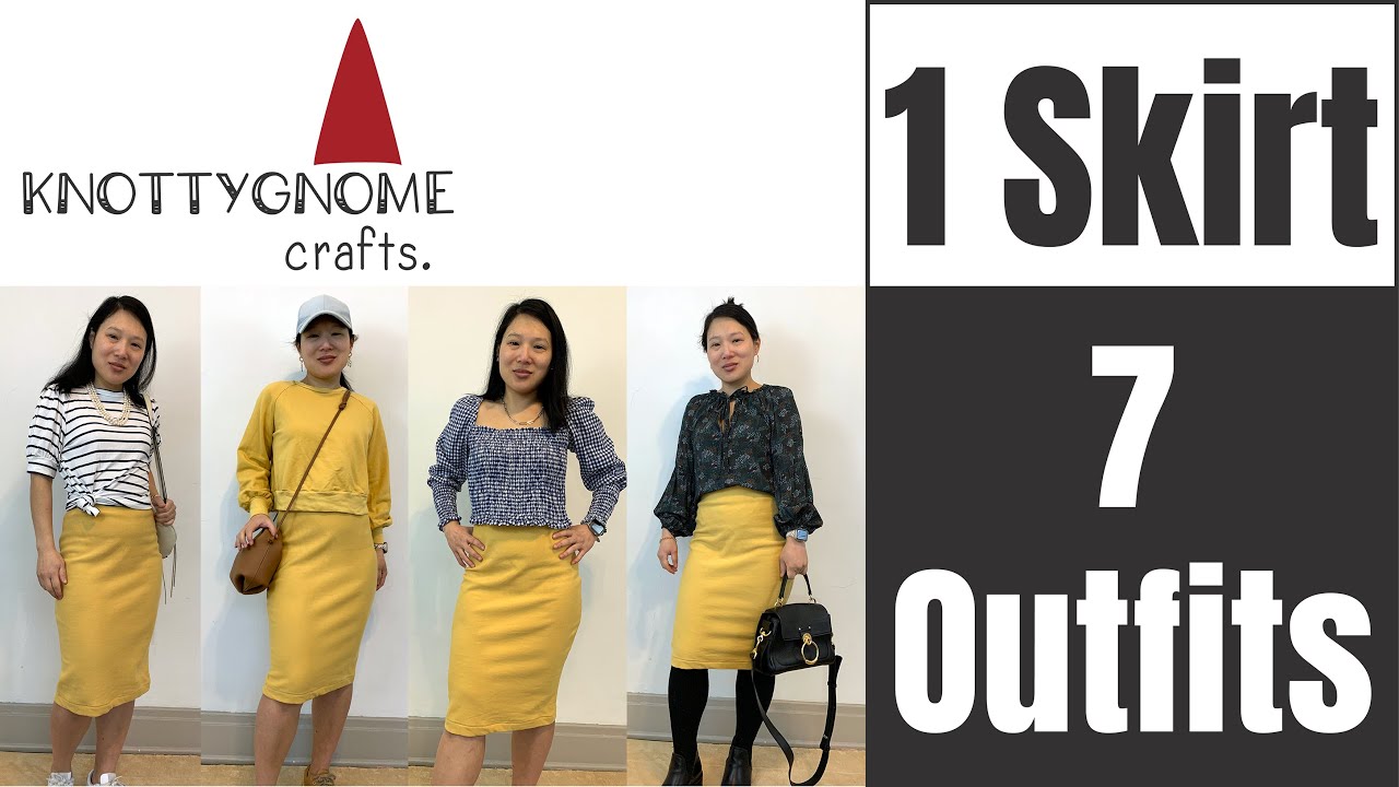 So many outfits from 1 pencil skirt! Plus, 6 sewing patterns to DIY