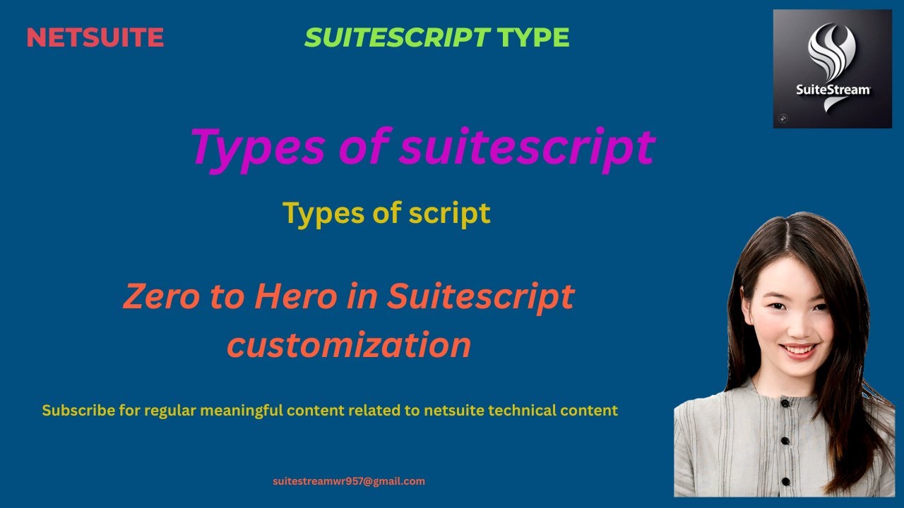 NETSUITE SUITESCRIPT TYPE PART-1 - YouTube