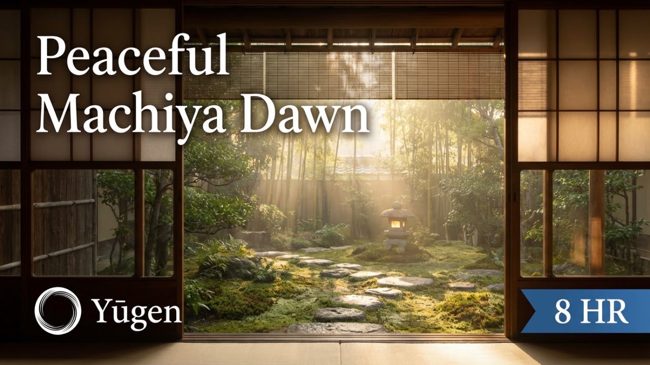 Traditional Japanese Machiya Window | 8 Hours of Peaceful Dawn