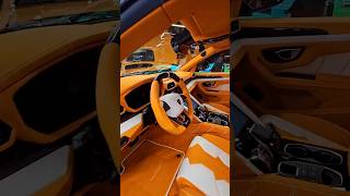 Orange 🧡 &amp; White Lamborghini Interior – Too Clean! 😍#carshorts #luxurycar #Lamborghini