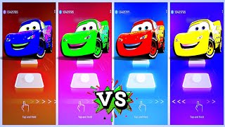 McQueen Blue Car 🆚 McQueen Green Car 🆚 McQueen Red Car 🆚 McQueen Yellow Car 💥 Who Is Best 🎶 Music 🎶