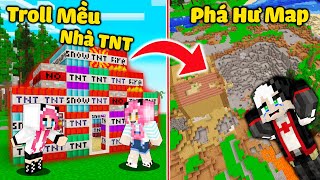 REDHOOD THỬ THÁCH TROLL MỀU BẰNG TNT 7 MÀU TRONG MINECRAFT*MỀU TRỘM KIM CƯƠNG CỦA REDHOOD VÀ CÁI KẾT