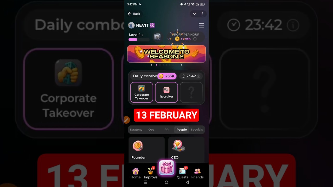 Dropee Daily Combo Today | Dropee Daily Combo 13 February | Daily Combo Dropee | Drope 13 February