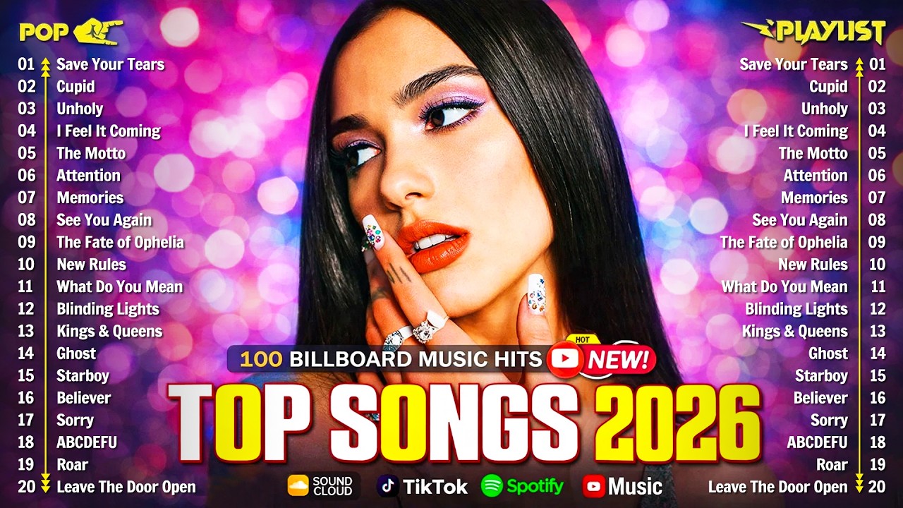 Trending Pop Hits 2026 🍋 Dua Lipa, The Weeknd, Maroon 5 Playlist