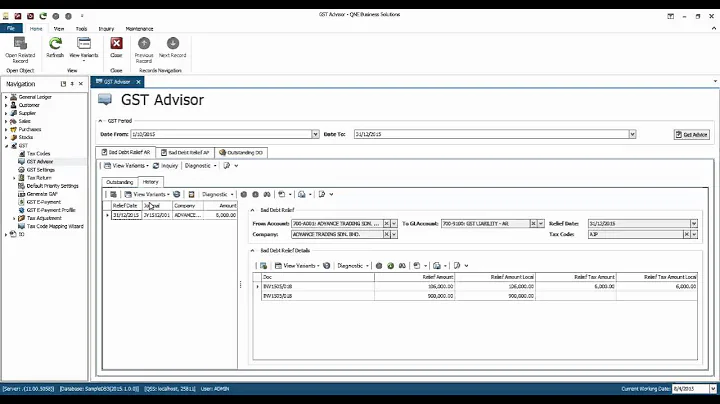 17. GST Bad Debts Relief