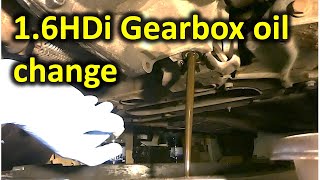 Gearbox/transmission oil change (2007; Peugeot/Citroen BE4R 5speed manual)