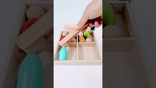 Colorful Wood People Asmr Wooden Tongs And Tray Satisfying Sounds