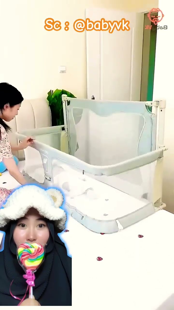 TEMPAT TIDUR ADIK BAYI ANTI JATUH ⁉️ @babyvk #shorts #funny #dubbing