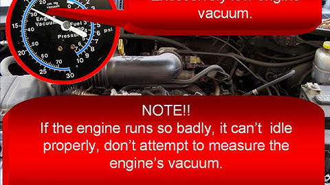 39 Chrysler Diagnostics: Engine Mechanical Tests - Engine Vacuum Test
