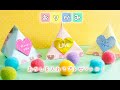 【バレンタイン・折り紙】ハートのテトララッピング（お菓子入れ）