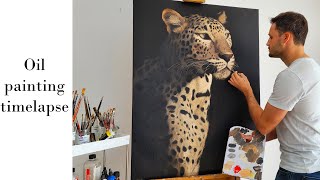 How I paint this incredible leopard | oil painting timelapse